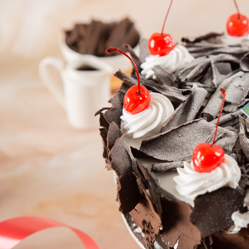Black Forest Eggless New Year Cake