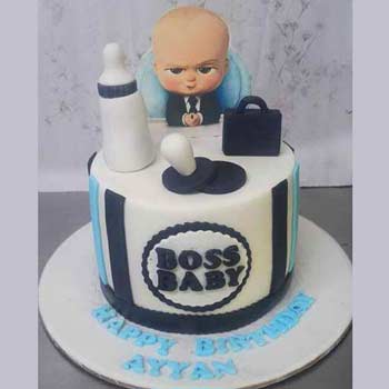 Boss Baby 1st Birthday Theme Cake