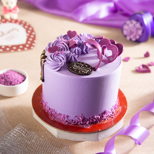Valentine Purple Berry Cake