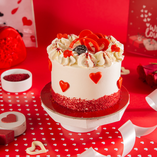 Valentine Redvelvet Eggless Cake 350gms