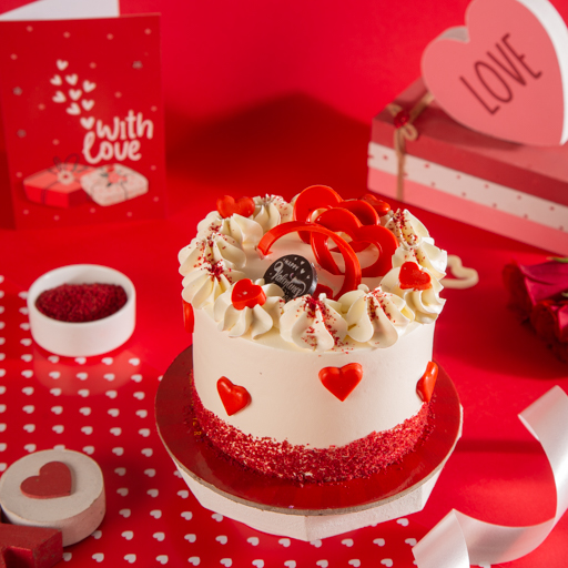 Valentine Redvelvet Eggless Cake 350gms
