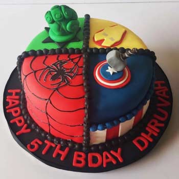 Super Man Creative Fondant Cake