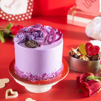 Valentine Purple Berry Cake