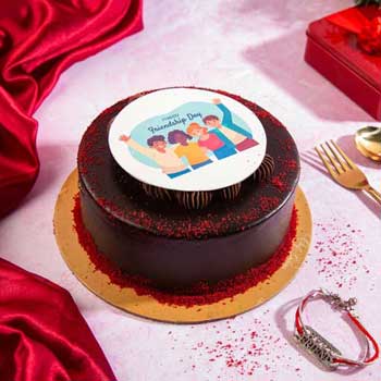 Friendship Day Choco Red Velvet Cake