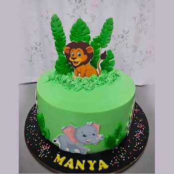 One Tier Lion King Birthday Cake