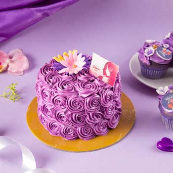 Womens Day Purple Iris Cake