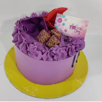Purple Velvet Mothers Day Cake