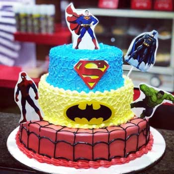 Super Hero Theme Designer Cake