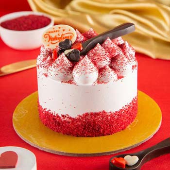 Valentine Redvelvet Eggless Cake