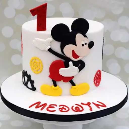 Mickey Mouse Welcome Fondant Cake